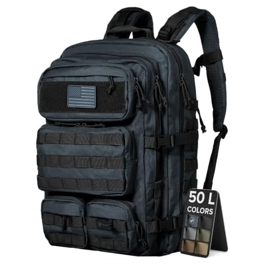 Falko Tactical Backpack for Men and Women 50L Backpack 2.4x Stronger Large Military Molle Rucksack, Bugout Backpack Outdoors