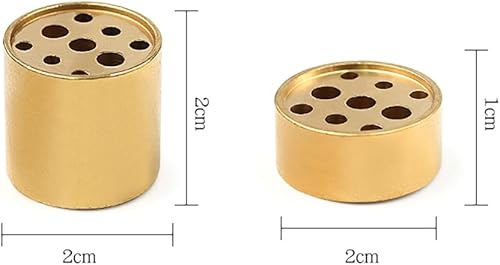 Miniatura 3 de VOSAREA 4pcs Copper Incense Holders, 9-Hole Multi-Hole Incense Stick Bases, Small Retro Copper Burner Accessories for Meditation Room, Yoga Studio &