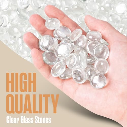 Houseables Glass Beads for Vases, Marbles for Vases, Glass Marbles, Vase Filler, Clear Beads, Flat Marble, Clear Gems, Crafts, Pebbles, Stones, Decorative Rocks, Plants, Florist, Floral, 10 LB, 1000PC by Houseables - Used condition - Image 6