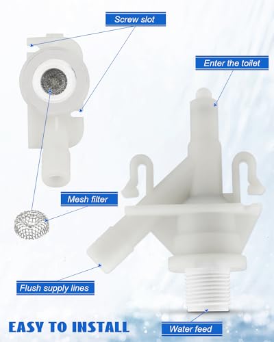 Image of RV Toilet Valve 385311641, RV Toilet Ball Seal 385311658, RV Toilet Marine Toilet Camper Toilet Water Valve Replacement Kit Fit for Sealand and Dometic Toilets Series 300 310 320, 2PCS