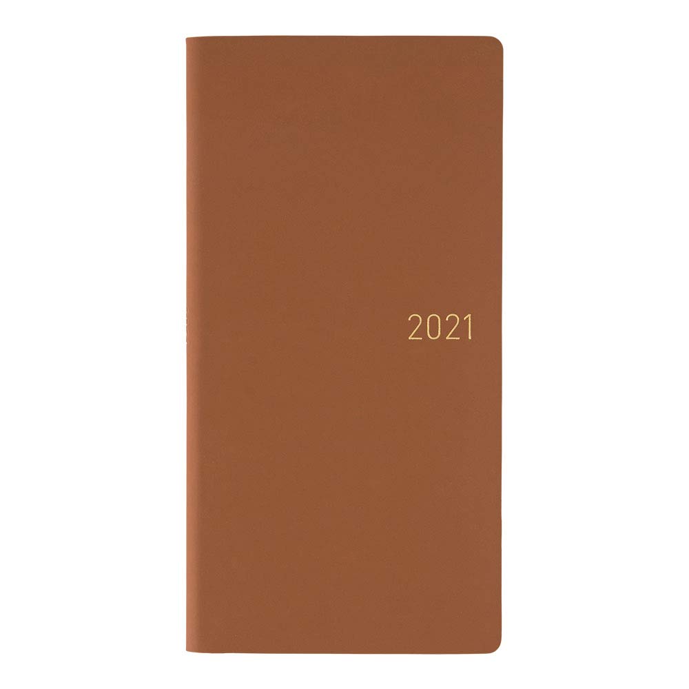Hobonichi Techo Weeks [Japanese/Wallet-Size/Apr 2021 Start] Nuance: Milk Chocolate