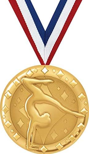 Gymnastics Medals - 2" Gold Gymnastics Team Medal Awards