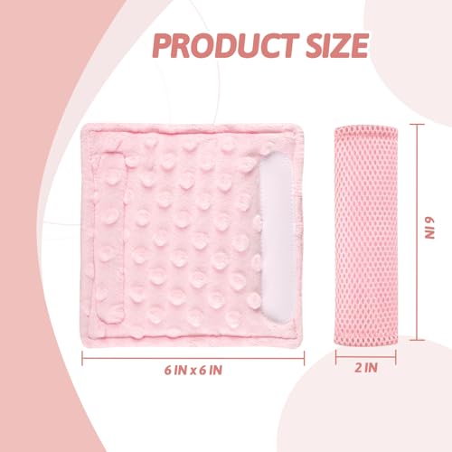Almohadilla y cubre cinturón para asiento de bebé 2 en 1 rosa miniatura 5