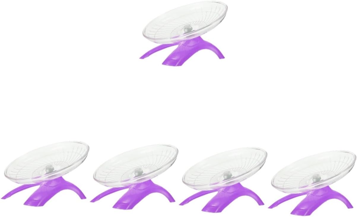 5pcs Quiet Hamster Wheel Small Animal Exercise Wheel 3 Colors Low Noise Design for Guinea Pigs Hamsters Chinchillas