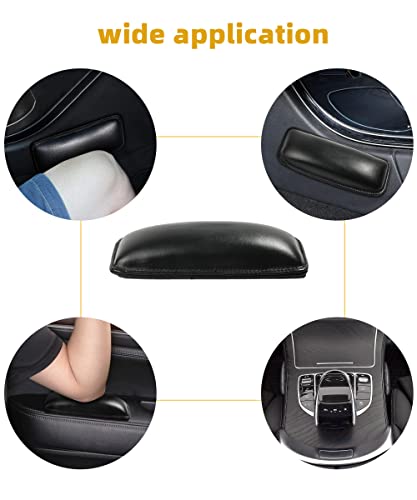 Image of YAKEFLY 2 Pack Soft Car Center Console Knee Leg Elbow Cushion Pad,Universal Leather Car Armrest Pillow Car Knee Cushion Elbow Pillow Thigh Support Comfort Pillow,Automotive Interior Accessories