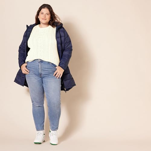 Amazon Essentials Damen Fisherman Cable Langärmeliger Pullover mit Rundhalsausschnitt (Erhältlich in Übergröße), Creme, L