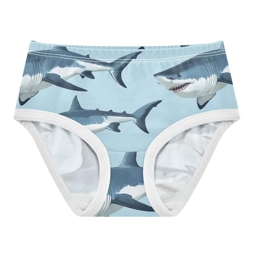 Wusikd Great White Shark Girls' Underwear Cotton Girls Briefs Soft Toddler Underwear 2T