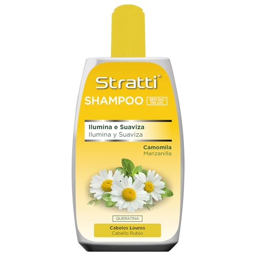 Champú Stratti Camomila con Keratina sin sal 400ml