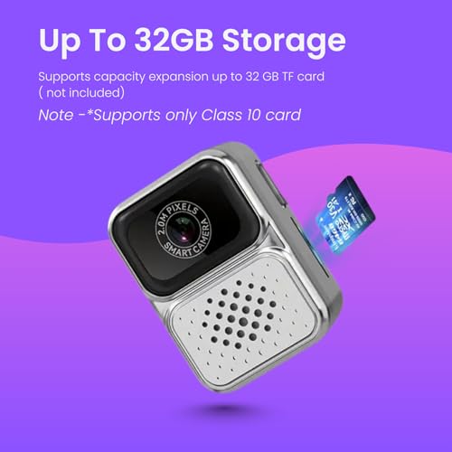 Image of FETACA Tiny Mini Camera with Filter Modes, HD Video, Flashlight & Keychain | Portable Cute Vlogging Camera for Travel, Gifts & Fun (Gray)