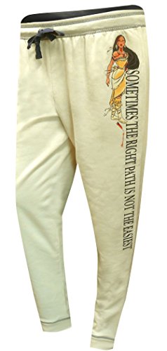Disney Women's Pocahontas The Right Path Plus Size Jogger Lounge Pants (1X) Light Yellow #TOP12