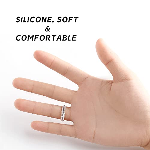 12 Pack Ring Size Adjuster For Loose Rings Invisible Transparent Silicone Guards Clip Noodle Jewelry Tightener Connector Fitter Resizer 4 Sizes Fit Almost Any Ring For Women And Men #TOP6