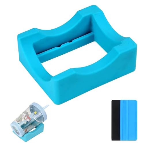 Eruceky Portavasos Pequeño de Silicona, Soporte para Vasos con Raspador, Soporte Antideslizante, Se Adapta a Muchos Tamaños de Copa con Raspador de Borde de Fieltro