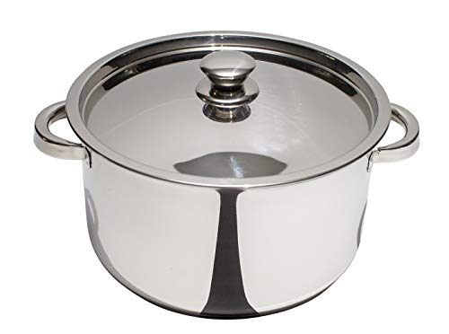 Zinel 1008 Schmortopf aus Edelstahl mit Deckel aus Edelstahl, 26 cm - 7,8 l, silberfarben Cover