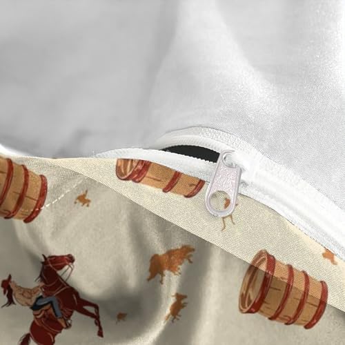 Linge de Lit Hypoallergique Résistante Motif Cowboy 3D Double - 8