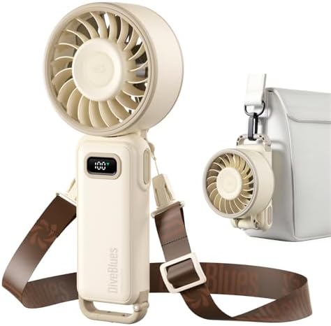 Diveblues Turbo Portable Handheld Fan, 100 Speed Stepless High Sp...