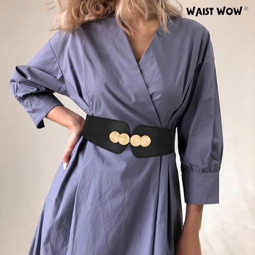 Women Wide Elastic Waist Belt Stretchy Belts for Dress Vintage Fashion Ladies Waistband2