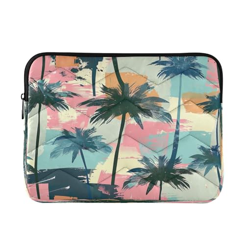 Funda para laptop 13-14 pulgadas impermeable patrón palmeras