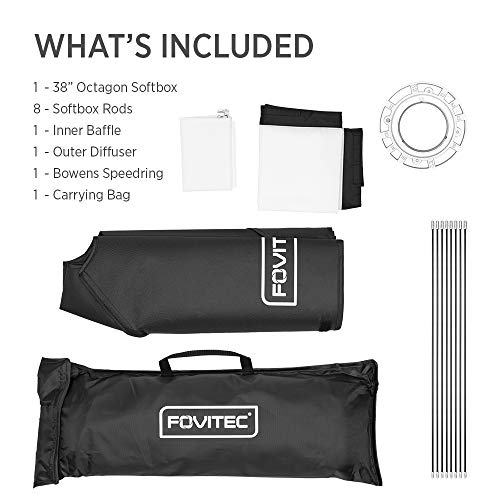 Fovitec 1X 48 Octagon Softbox W/Bowens Mount Monolight/Strobe Light Speedring #TOP4