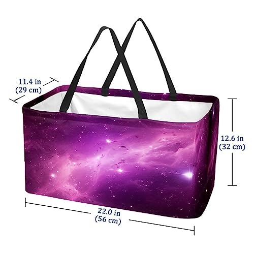 Sac d'épicerie réutilisable compact violet lavable pour courses - 6