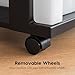 IRIS USA Plastic Drawer Storage Organizer Rolling Cart, with Wheels Casters, 4-Drawers, for Classroom Art Craft Supplies Dresser Closet Bathroom Laundry Room, Black/Pearl