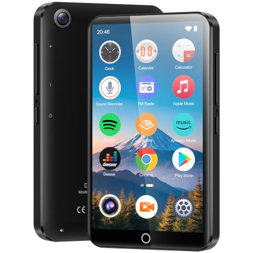 Image of MP3 Player with Bluetooth and WiFi, Android Music Player with Camera, 4.0 inch Touch Screen MP4 Player with Spotify, Audible, Amazon Music, Play Store, 16GB Storage (Black)