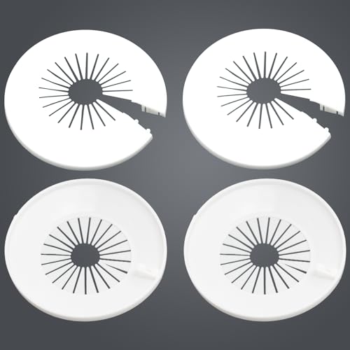 4 Pcs PP Plastic Wall Flange Pipe Cover