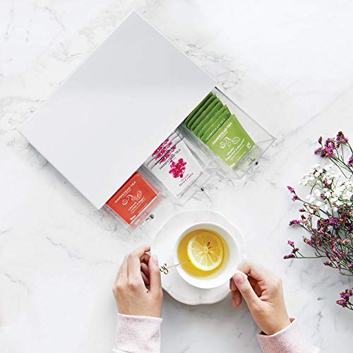 Mdesign Plastic Kitchen Pantry Stackable Storage Organizer Container Station With 3 Drawers For Cabinet, Countertop, Holds Coffee, Tea, Sugar Packets, Creamers - Lumiere Collection - White/Clear #TOP1