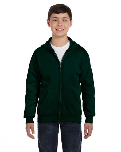 Hanes Boys' EcoSmart Fleece Jacket, Hooded Jacket for Boys, Soft Full Zip Jacket2