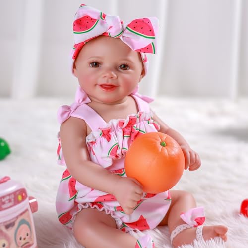Muñeca Reborn BABESIDE Sunny 43 cm suave y realista miniatura 5