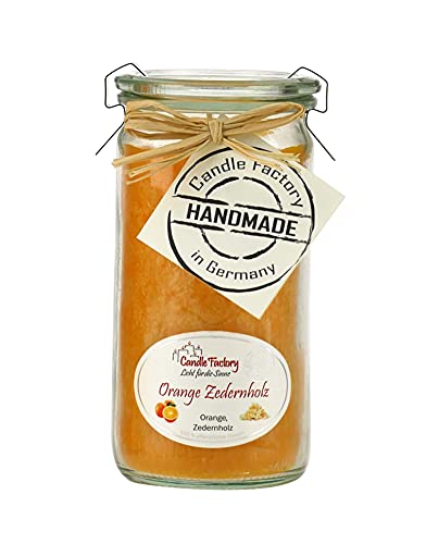 Candle Factory Kerze Mini Jumbo Kerzen Windlicht Duft Orange Zedernholz 307081