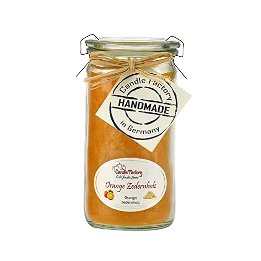 Candle Factory Kerze Mini Jumbo Kerzen Windlicht Duft Orange Zedernholz 307081