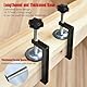 NS Juvyig G Klammern für Holzarbeiten, verstellbare Schraube kleine Klammern, universelle Tischklammern Holzklammern für die Holzbearbeitung, Mini Bar Clamp für Schreinerei DIY-Projekte (2, Black)