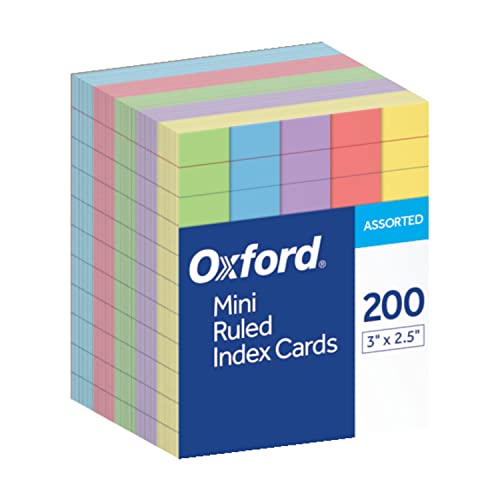 Oxford Mini Ruled Index Cards, Ruled, 3″. x 2.5″...