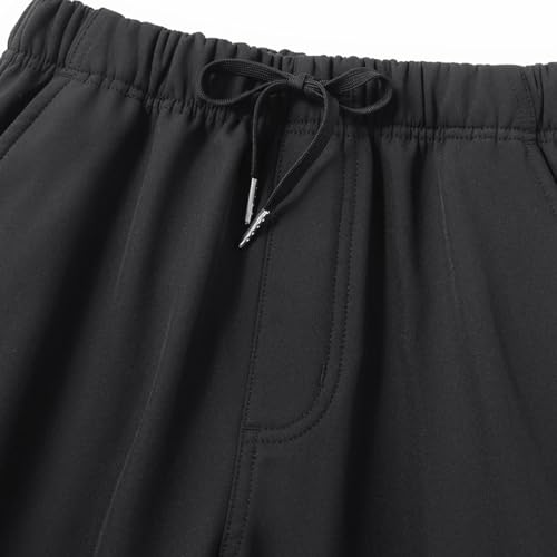 Boys Cargo Pants Casual Drawstring Elastic Waist Baggy Trousers with Multi Pocket Lounge School Pants for Boys 7-14Y3