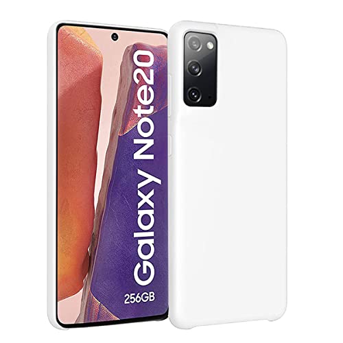 Image of LIRAMARK Liquid Silicone Soft Back Cover Case for Samsung Galaxy Note 20 (White)