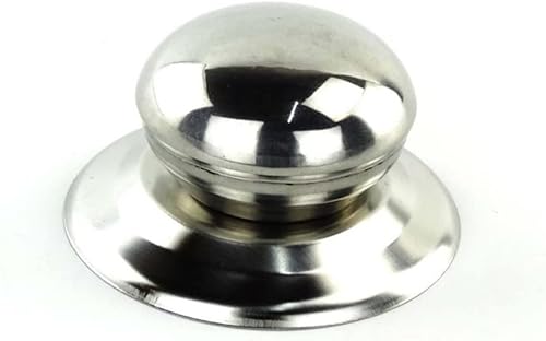 Miniatura 3 de DOITOOL 1 tapa de acero inoxidable para olla, mango de repuesto para utensilios de cocina y agarre de tapa limpia con junta de tornillo para sartén