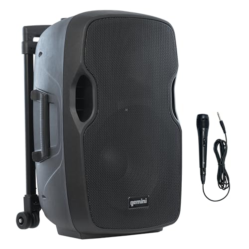 Gemini Sound 12' Portable Bluetooth PA Speaker with Trolley & Rechargeable Battery &mdash; Karaoke...