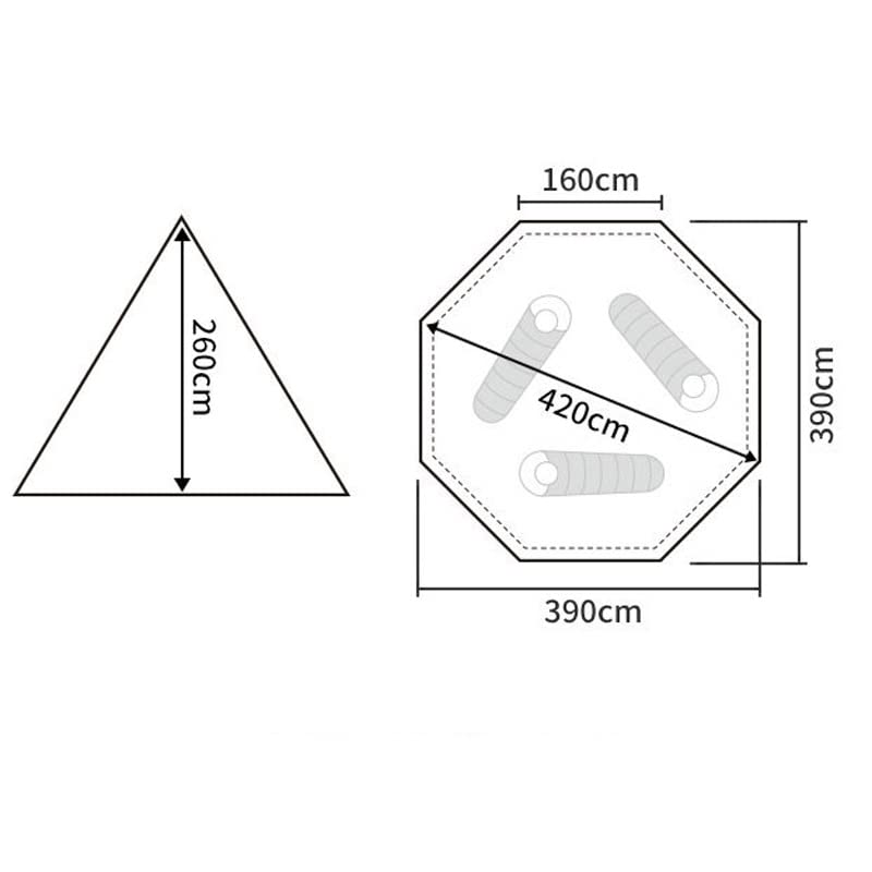 Carpa octagonal grande para camping al aire libre miniatura 2