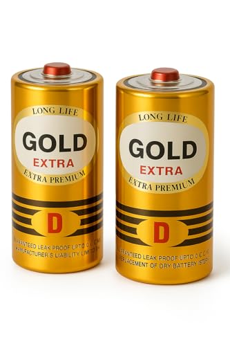 Image of D Battery Hyper D Battery, for Radio /Lpg Geyser /Torch Light (R20P UM-1U 1.5V) Pack of 2 D Battery Cell D Cell D Size LR20 Zinc Carbon