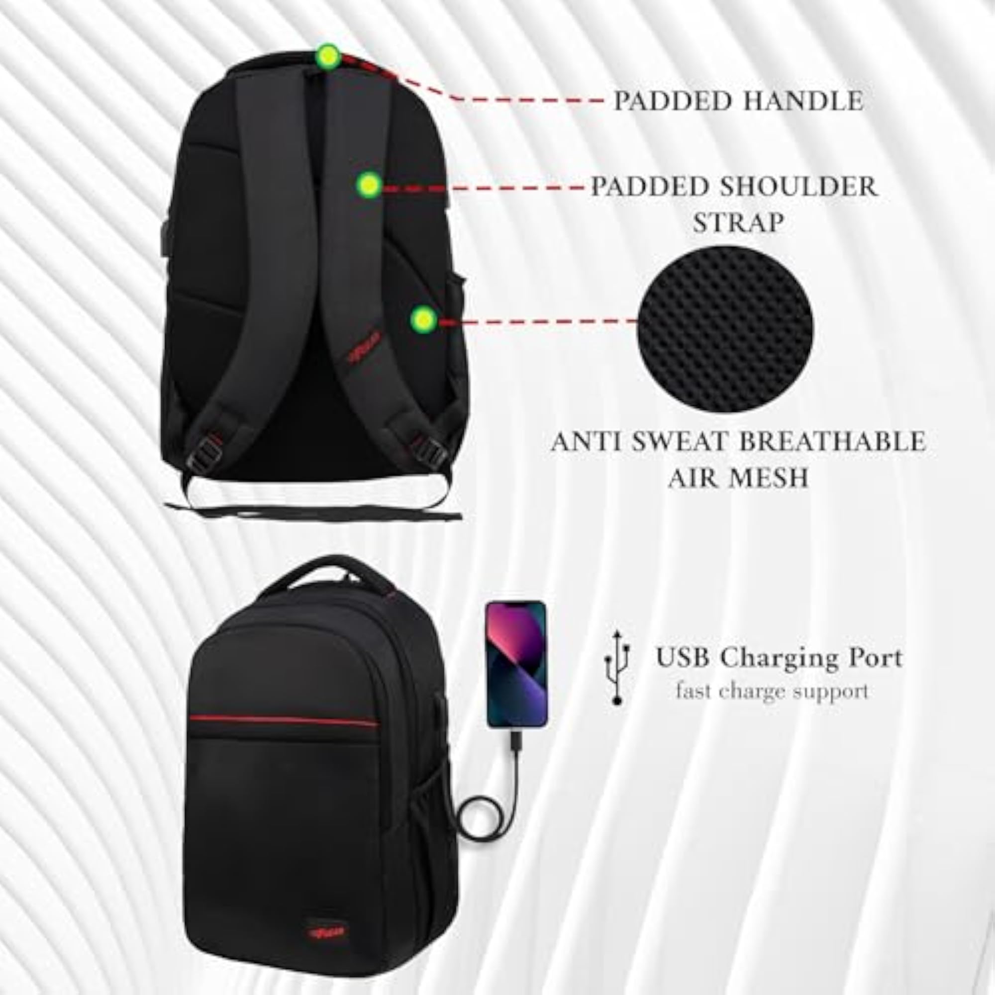 Octane 30L Laptop Backpack Black