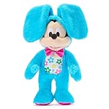 Design Mickey de Pâques : Mickey Mouse est habillé dans une tenue de lapin moelleuse avec des caractéristiques faciales brodées et un joli nœud papillon pour un plaisir festif.