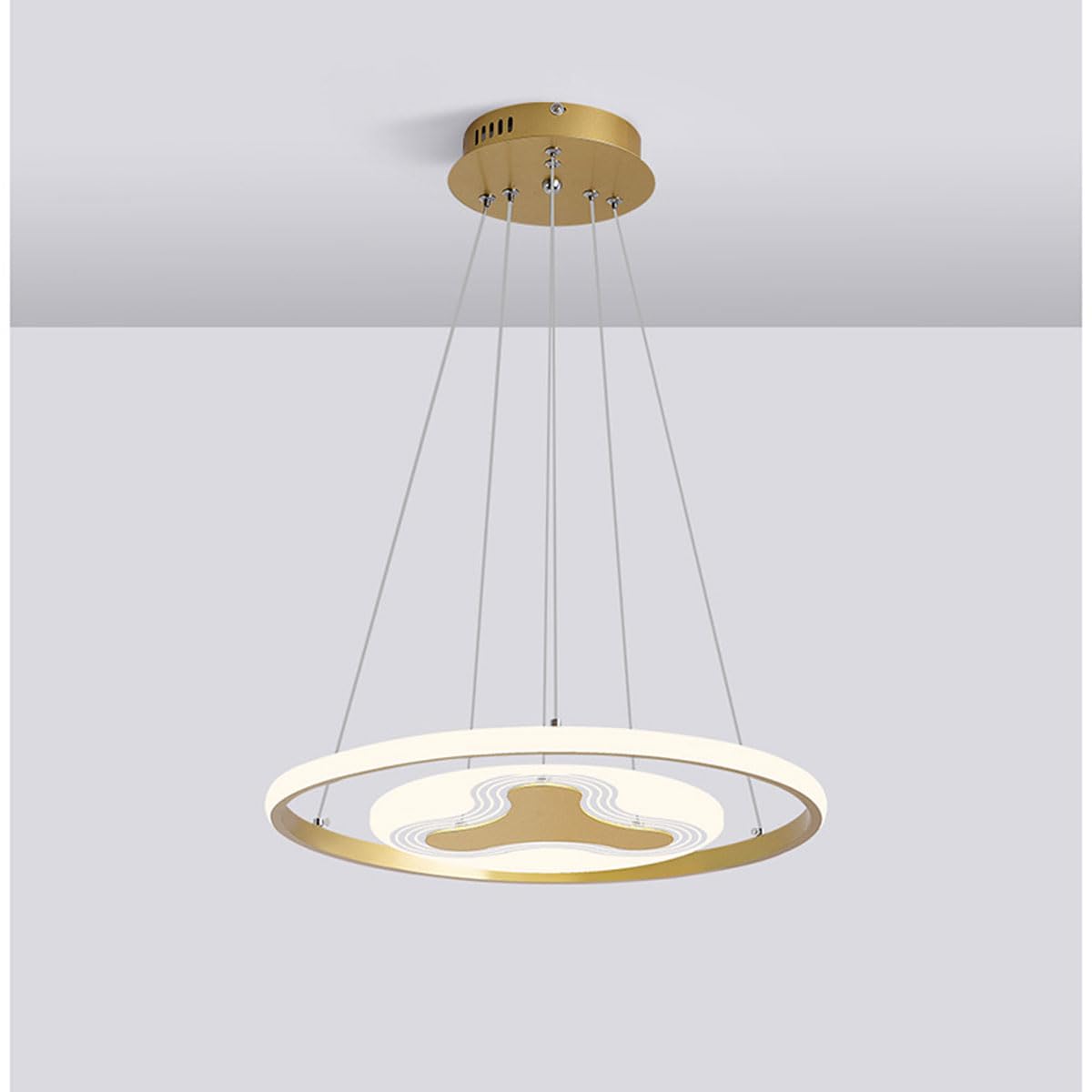 Plafonnier LED moderne 32W avec suspension 1 anneau et intensité variable