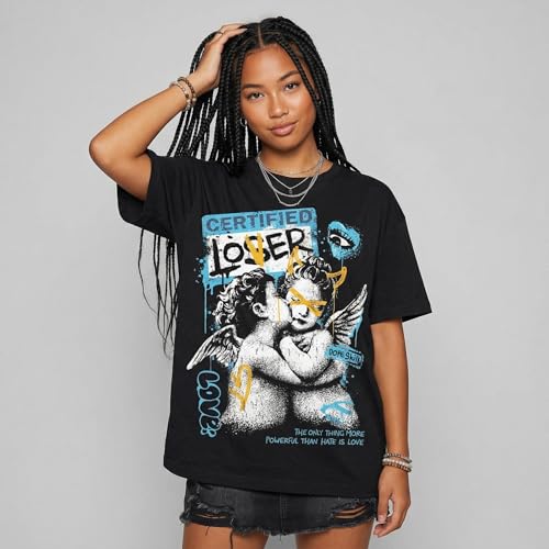 Image of DopeSkill Graphic Tee Streetwear Hip Hop Hypebeast Street Style Crew Neck Unisex T-Shirt Sneaker Colour Matching Shirts Angel