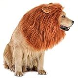 Dog Costume, Halloween Dog Costumes Lion Mane for Medium Large Dogs, Realistic Lion Wig Costumes for Dogs, Funny Dog Costumes Wig, Halloween Christmas Costumes for Dogs for Photoshoots Entertainment