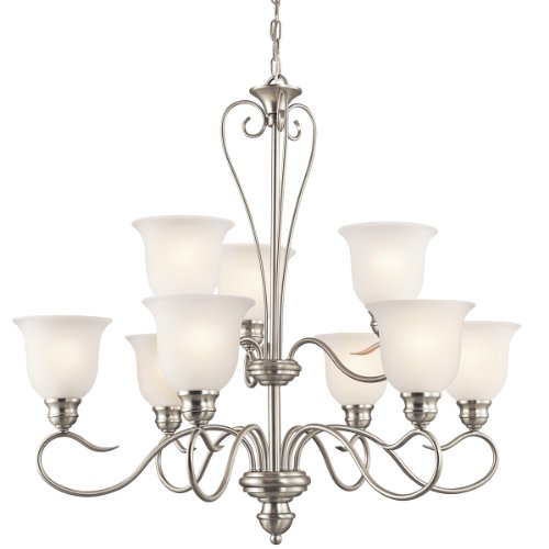 Kichler 42907NI Tanglewood Chandelier 9-Light, Brushed Nickel Kichler 42907NI Tanglewood Chandelier 9-Light, Brushed Nickel