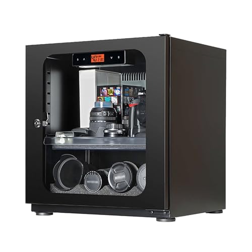 Armario deshumidificador con control digital para protección contra la humedad de electrónica, cámaras y ropa, funcionamiento silencioso, capacidad de 56 litros