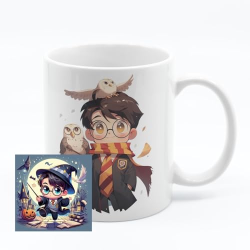 Image of Half Engineer Gifts - HE Herry Potter Theme Ceramic Mug 325ml with Fridge Magnet | Birthday Return Gift for Friends Kids Brother Sister | Rakhi, Diwali, Christmas, New Year | Home Office Coffee Mug