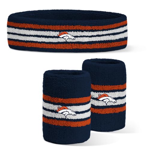 Image of For Bare Feet NFL Officially Licensed Team Logo Headband & Wristband Combo Pack Team Color OSFM