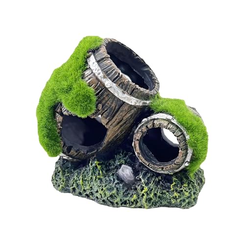 AHEJIOO Acquario Grotta in resina, pesci d'acquario gamberetti, nascondiglio per acquario