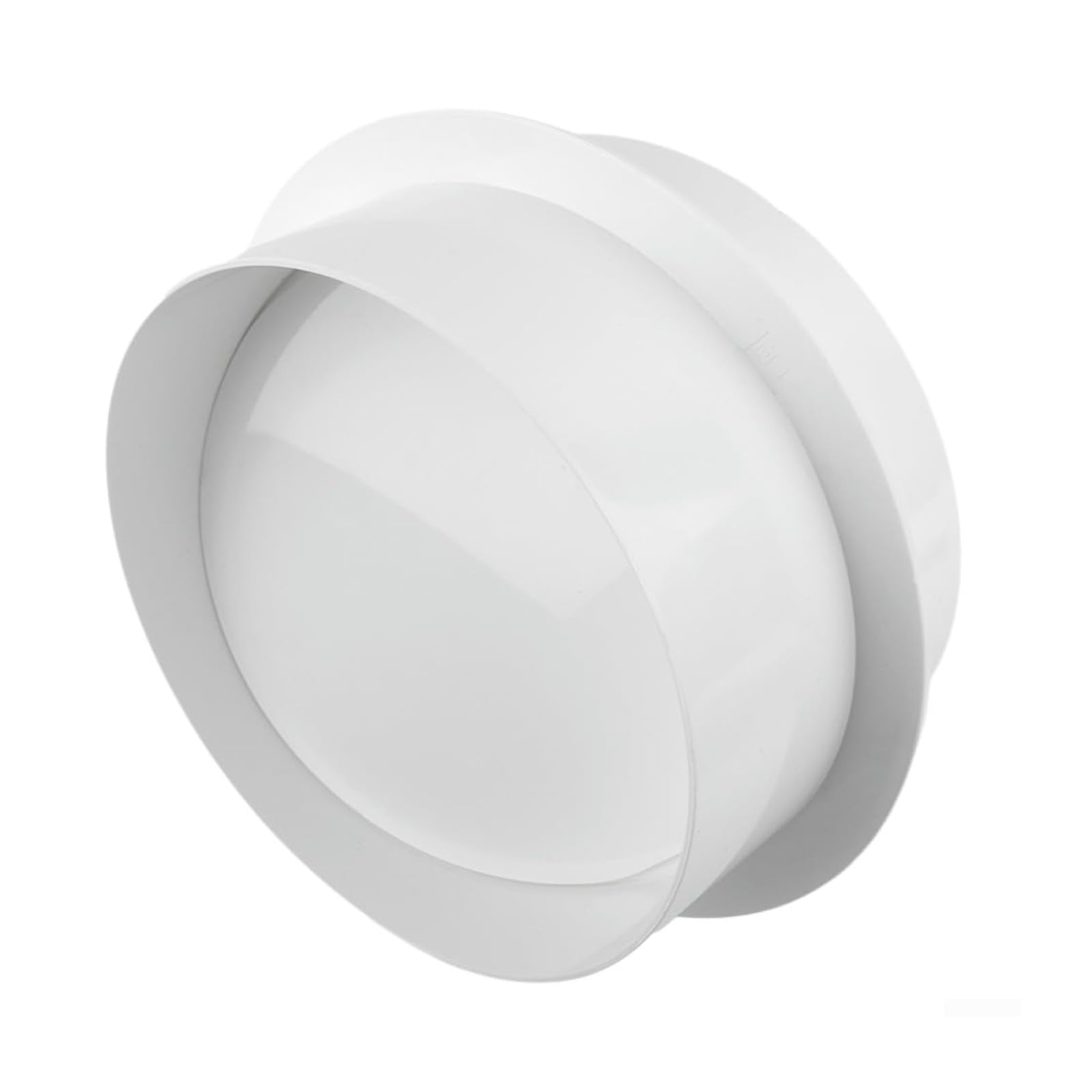 Ptrecniok White Valve For Cooker Hood Ductwork， Pvc Non Return Backdraft Valve Round Duct Airflow Damper(100Mm)